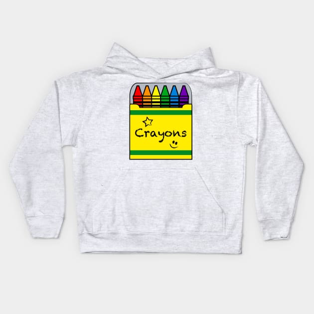 Colorful Crayons Kids Hoodie by PenguinCornerStore